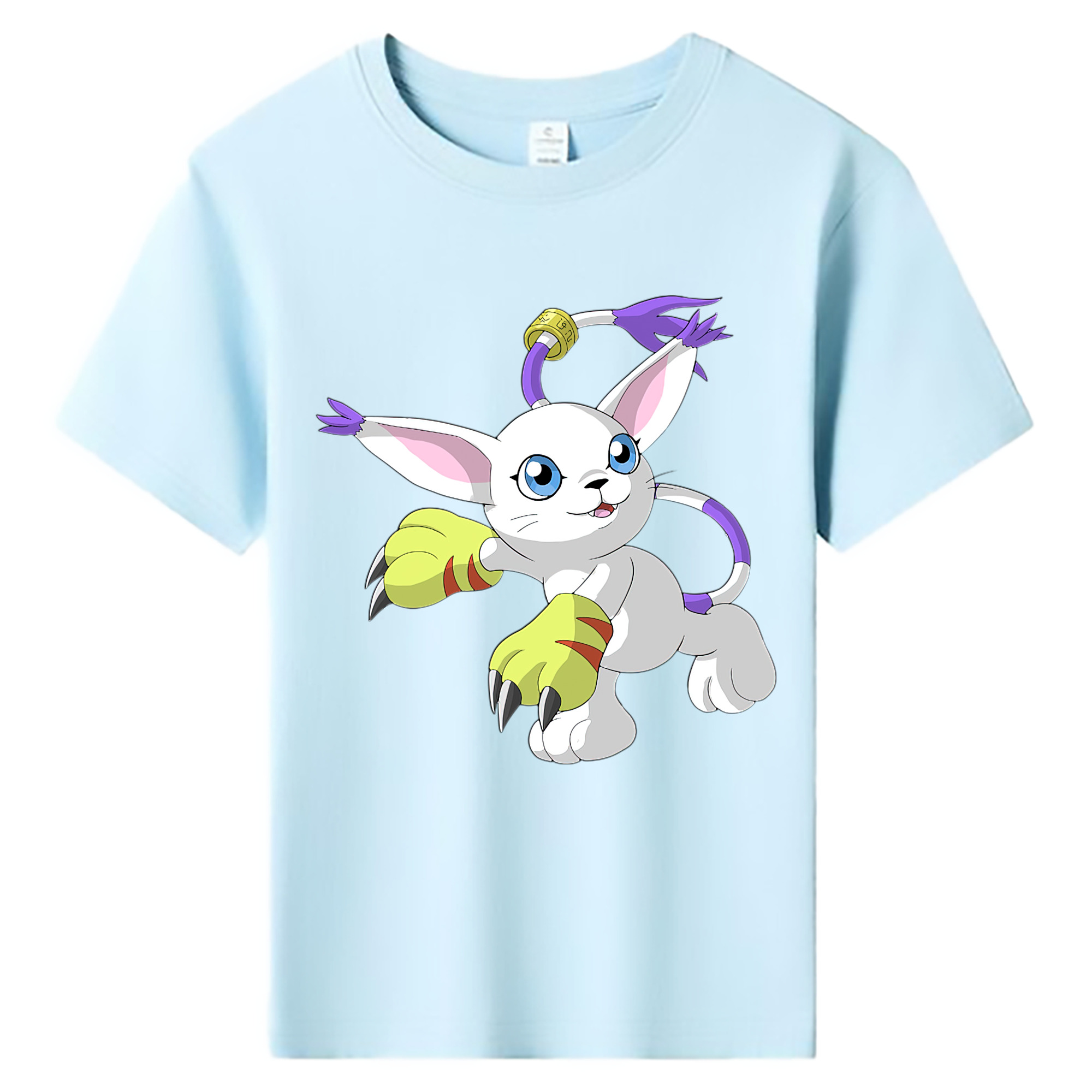 （画像用） Digimon デジタルモンスター/デジモン 綿100％キッズTシャツ（フロントプリント）